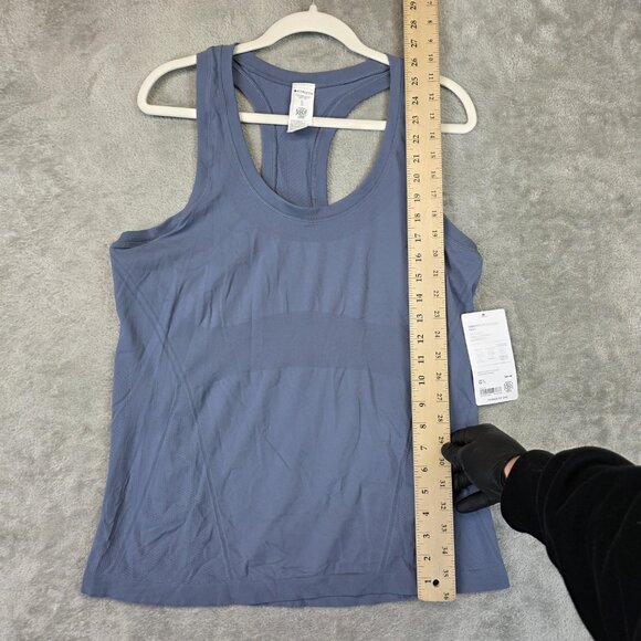Athleta Momentum Seamless Tank Top Womens XL Blue Scoop Neck Racerback Camisole - Picture 8 of 11